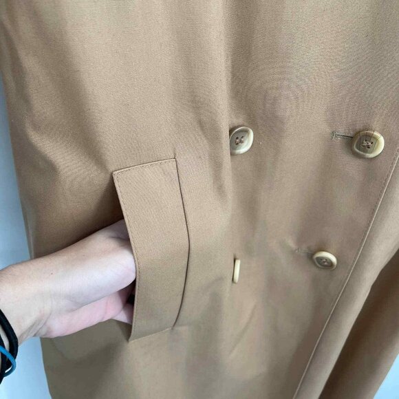 Fleet Street Rain Shine Coat Womens 8 Brown Velvet Collar Zip Out Wool Liner VTG - Picture 11 of 11